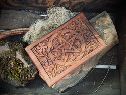 Pentacle Wood Box Tarot Keeper
