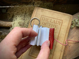Tiny Pentacle Leather Journal Keychain