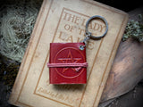 Tiny Pentacle Leather Journal Keychain