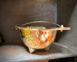 Brass Pentacle Charcoal Incense Burner Cauldron