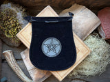Velvet Pentacle Drawstring Bag