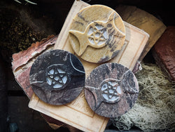 Stone Triple Moon Altar Plate | 6