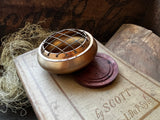 Brass Charcoal Incense Burner w Metal Screen