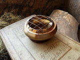 Brass Charcoal Incense Burner w Metal Screen