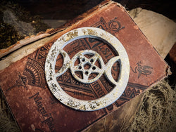 Triple Moon Pentacle Altar Plate