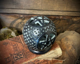 Pentacle Candle Holder Soapstone Shadow-play Tealight Holder
