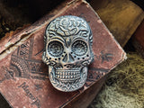 Silver Skull Incense Stick Holder Burner